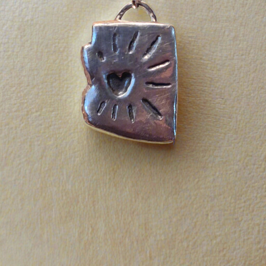 Sterling Silver State of AZ Pendant